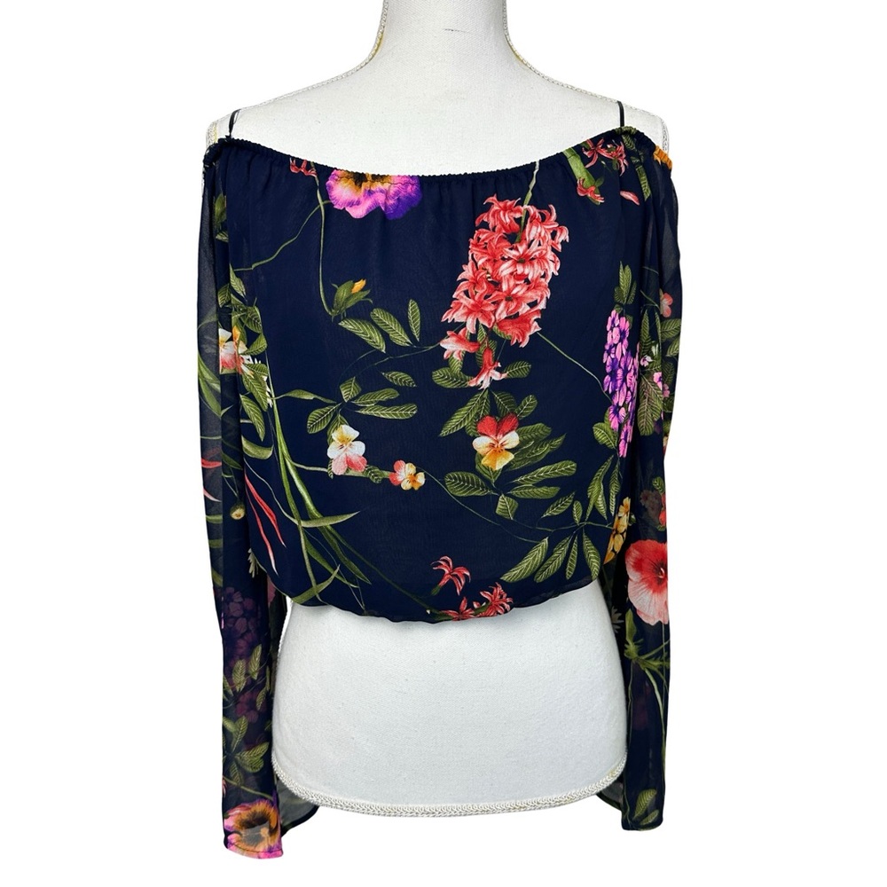 ASTR Cropped Off The Shoulder Floral Top Size:S
